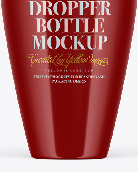 Glossy Dropper Bottle Mockup PSD #5