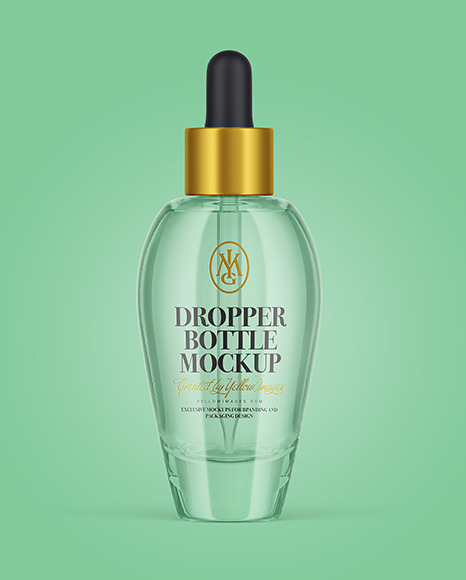 Clear Glass Dropper Bottle Mockup bottle 98123
