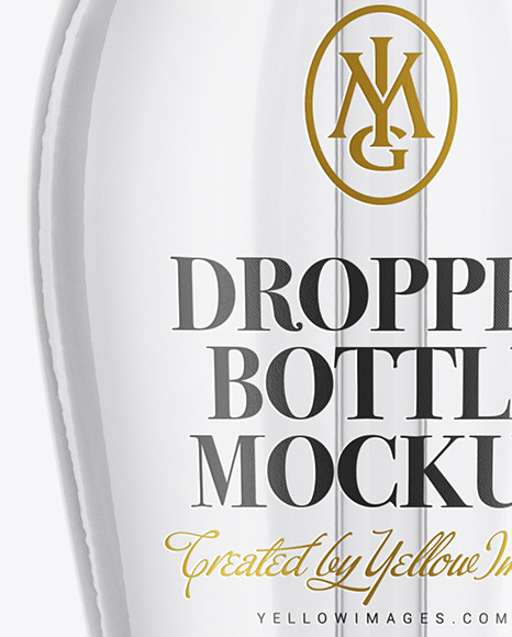 Clear Glass Dropper Bottle Mockup clear glass dropper 98126