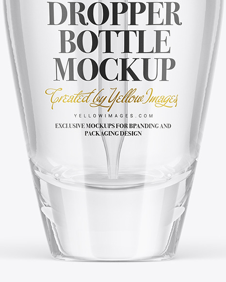 Clear Glass Dropper Bottle Mockup cosmetic 98127