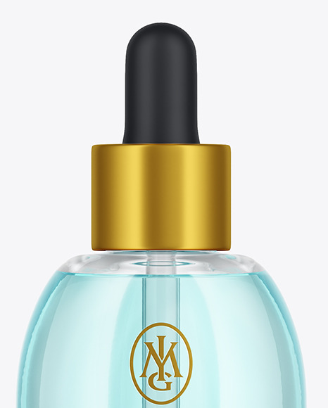 Clear Glass Dropper Bottle Mockup PSD #6
