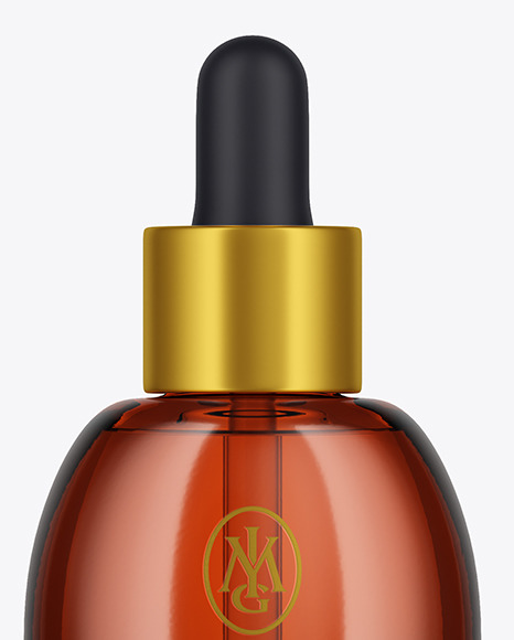 Amber Glass Dropper Bottle Mockup PSD #6