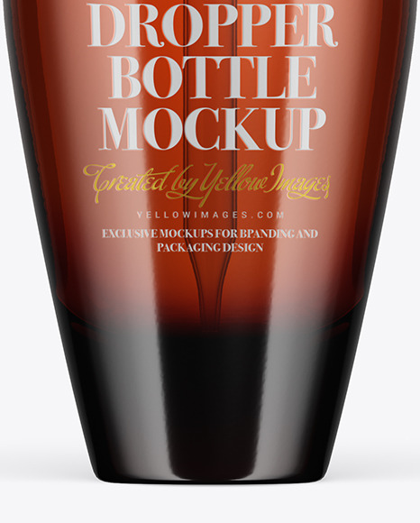 Amber Glass Dropper Bottle Mockup PSD #5