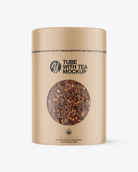 Kraft Tube with Rooibos Tea Mockup