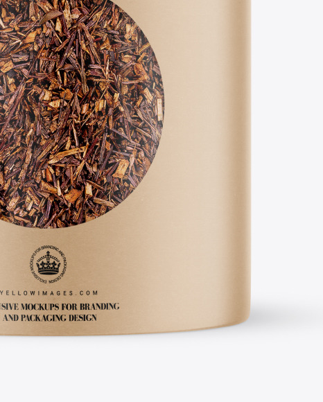 Kraft Tube with Rooibos Tea Mockup Kraft Tube with Rooibos Tea Mockup