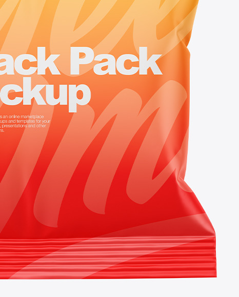 Matte Snack Pack Mockup PSD #4