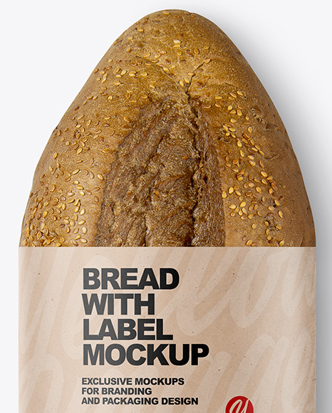 Loaf Of Rye Bread with Label Mockup PSD #2