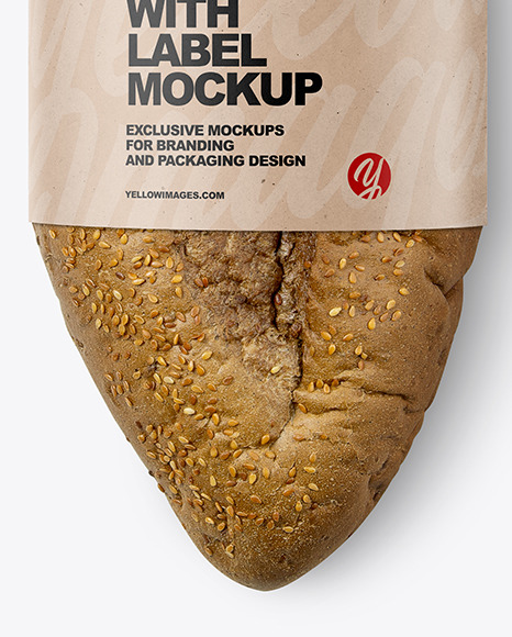 Loaf Of Rye Bread with Label Mockup PSD #1
