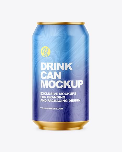 330ml Matte Drink Can Mockup PSD #3