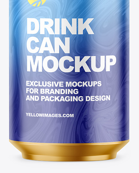 330ml Matte Drink Can Mockup PSD #7