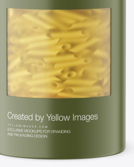 Matte Paper Tube w  Pennette Pasta Mockup PSD #1