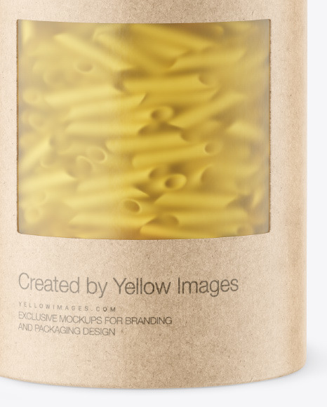 Kraft Paper Tube w  Pennette Pasta Mockup PSD #1
