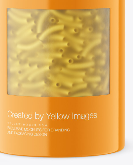 Glossy Paper Tube w  Sedani Rigati Pasta Mockup PSD #1