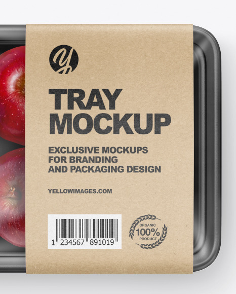 Plastic Tray w/ Red Apples Mockup Plastic Tray w/ Red Apples Mockup