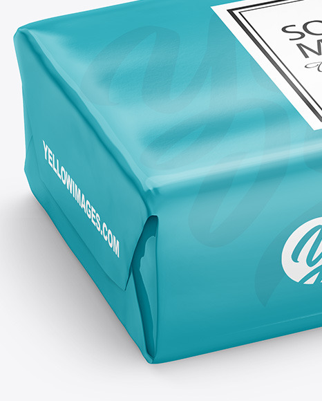 Glossy Soap Bar Package Mockup PSD #2