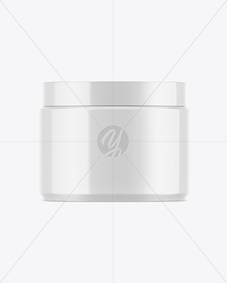 Glossy Cosmetic Jar Mockup PSD #3