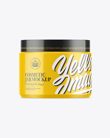 Glossy Cosmetic Jar Mockup PSD #2