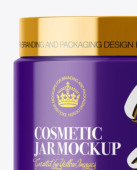 Glossy Cosmetic Jar Mockup PSD #1
