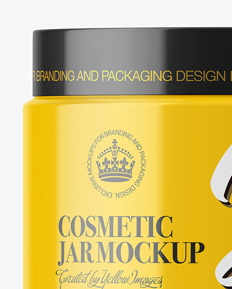 Glossy Cosmetic Jar Mockup PSD #7
