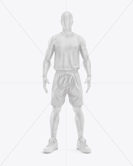 Basketball Kit Mockup   Front View PSD #3