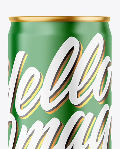 250ml Matte Drink Can Mockup PSD #1