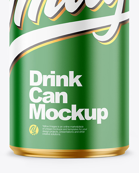 250ml Matte Drink Can Mockup PSD #6