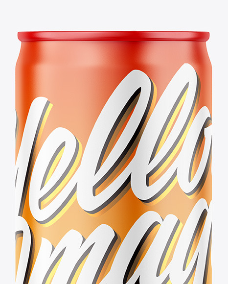 250ml Matte Drink Can Mockup PSD #7