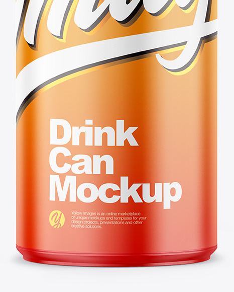 250ml Matte Drink Can Mockup PSD #5
