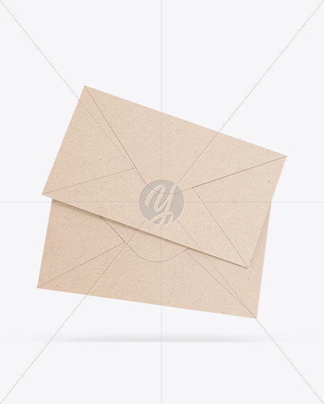 Two Kraft Paper Envelopes Mockup PSD #3