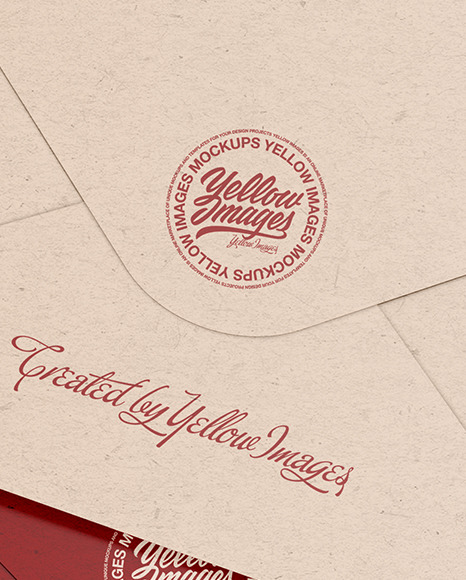 Two Kraft Paper Envelopes Mockup PSD #2