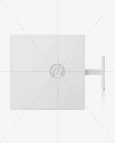 Plastic Square Signboard Mockup PSD #3