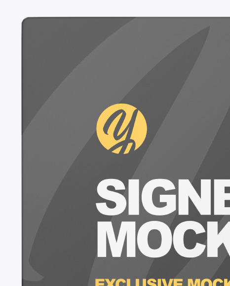 Plastic Square Signboard Mockup PSD #1
