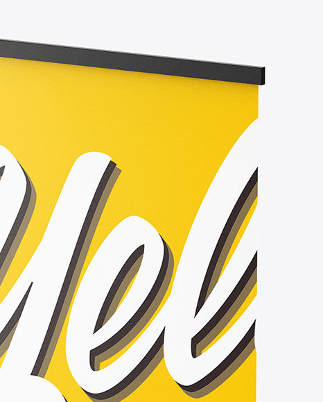 Glossy Roll up Banner Mockup PSD #2