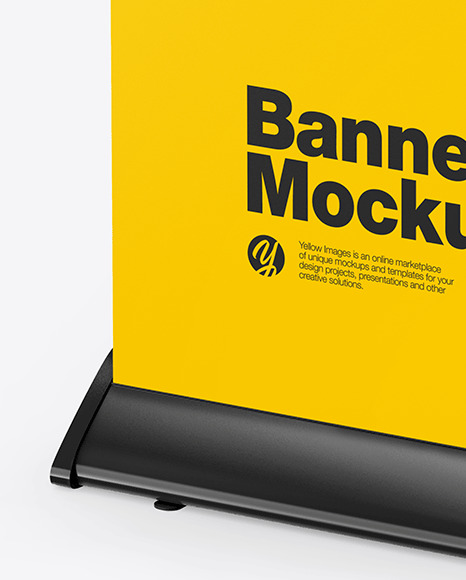 Glossy Roll up Banner Mockup PSD #1
