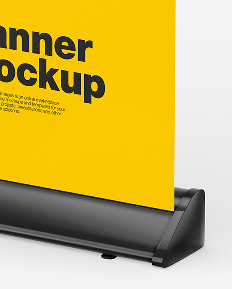 Glossy Roll up Banner Mockup PSD #6