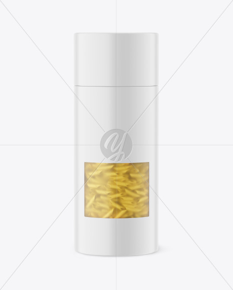 Matte Paper Tube w  Garganelli Pasta Mockup PSD #1