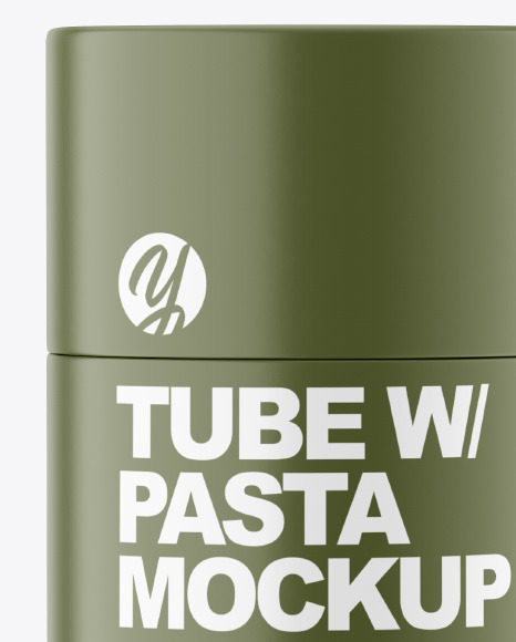 Matte Paper Tube w  Garganelli Pasta Mockup PSD #3