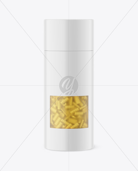 Matte Paper Tube w  Riccioli Pasta Mockup PSD #3