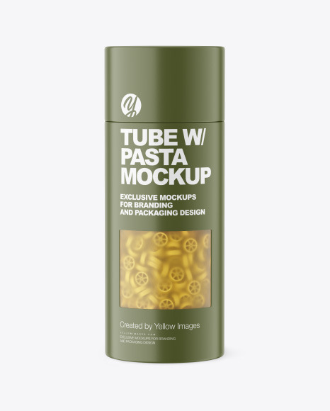 Matte Paper Tube w Ruote Pasta Mockup PSD #4