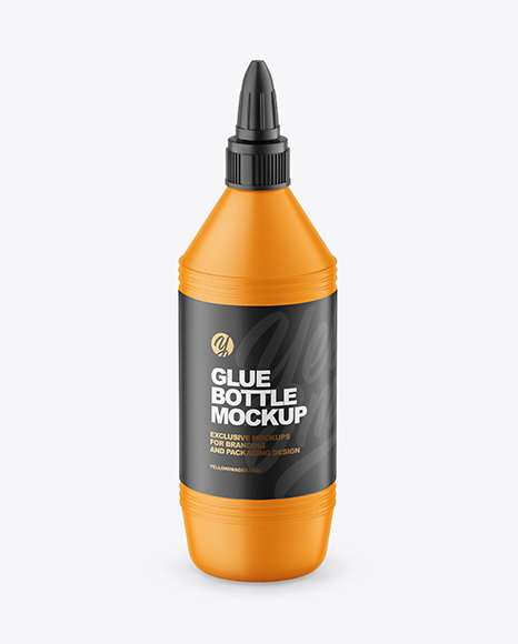 Matte Glue Bottle Mockup PSD #2