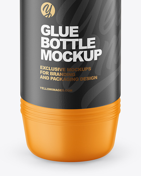 Matte Glue Bottle Mockup PSD #5