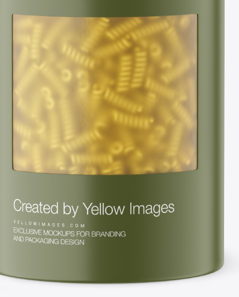 Free Matte Paper Tube W/ Riccioli Pasta Mockup Design