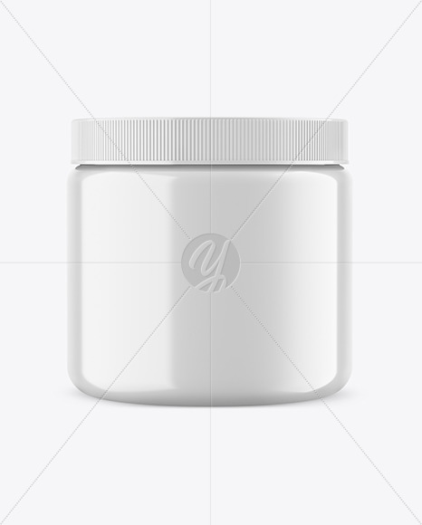 Glossy Plastic Jar Mockup PSD #3