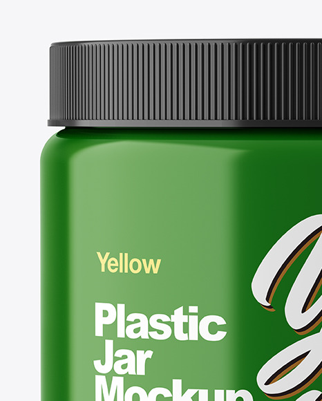 Glossy Plastic Jar Mockup PSD #2