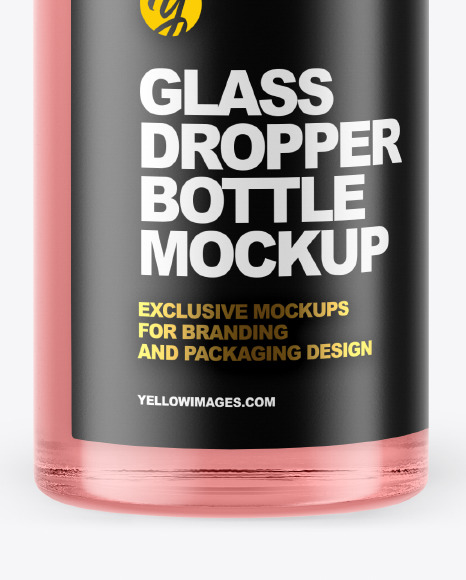 Glass Dropper Bottle Mockup PSD #1