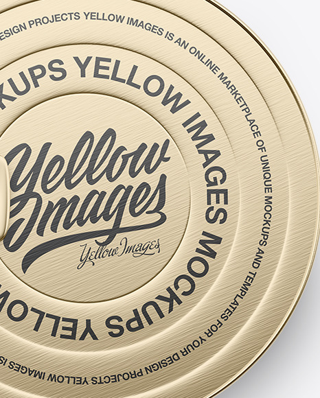 Tin Can With Kraft Paper Label Mockup PSD #1