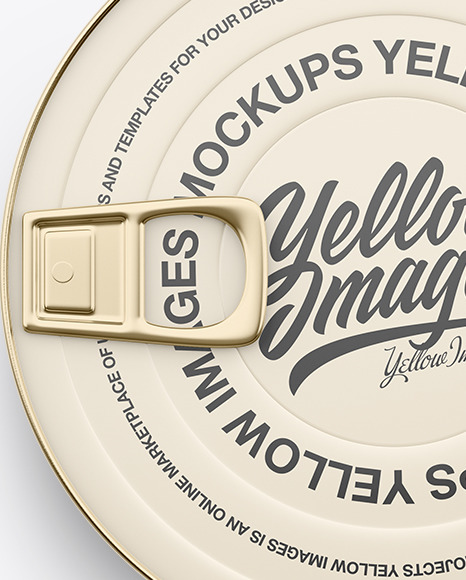Tin Can With Paper Label Mockup PSD #1