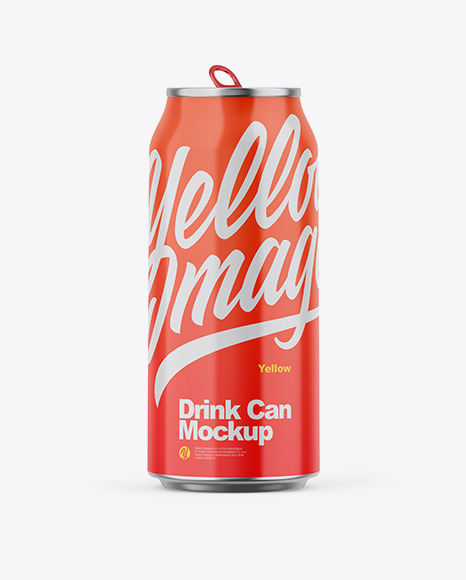 Opened Metallic Can W/ Glossy Finish Mockup
