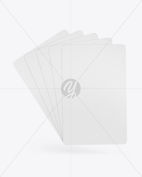 Five Playing Cards Mockup PSD #3