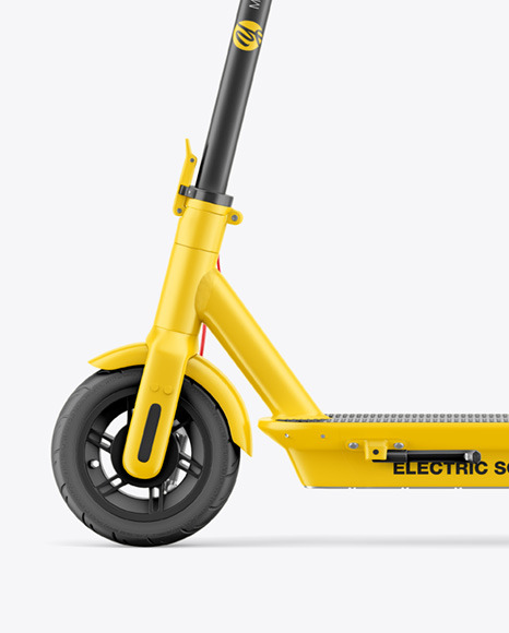 Electric Scooter Mockup with Seat - Side View
